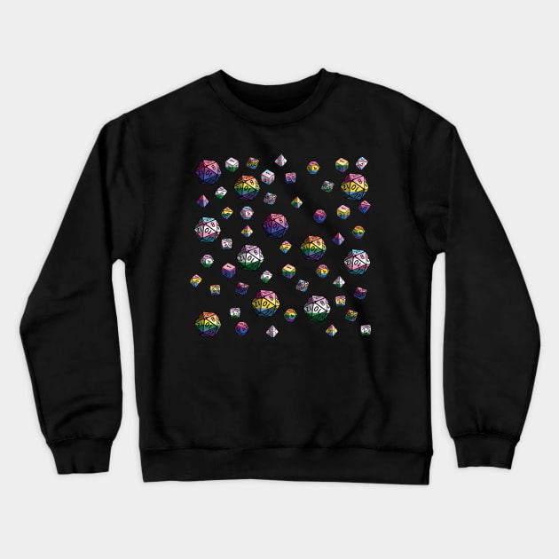 Pride Dice Pattern Crewneck Sweatshirt by CrowleyCreations